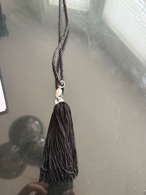 Black Tassel Pendant Necklace - Elegant Women’s Accessory